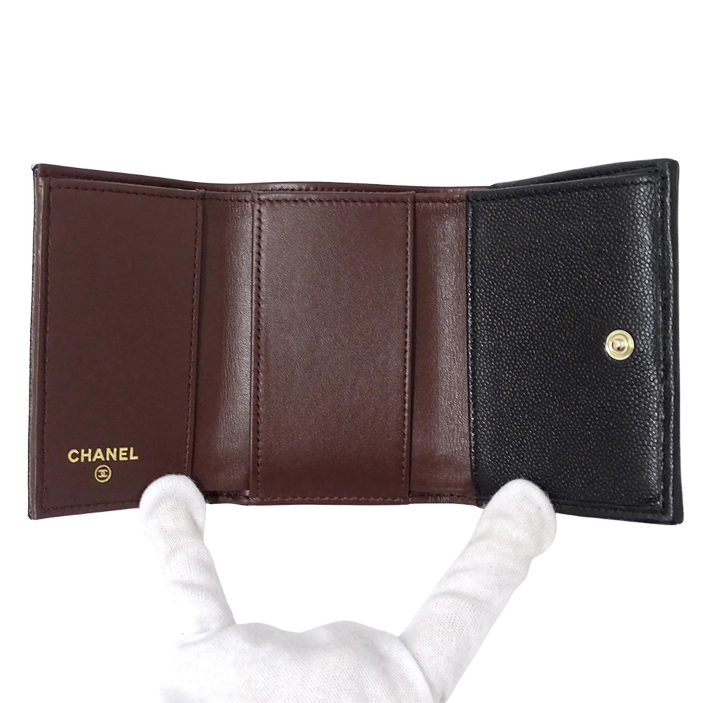 CHANEL Authentic Black Caviar Leather Wallet - Picture 4 of 10